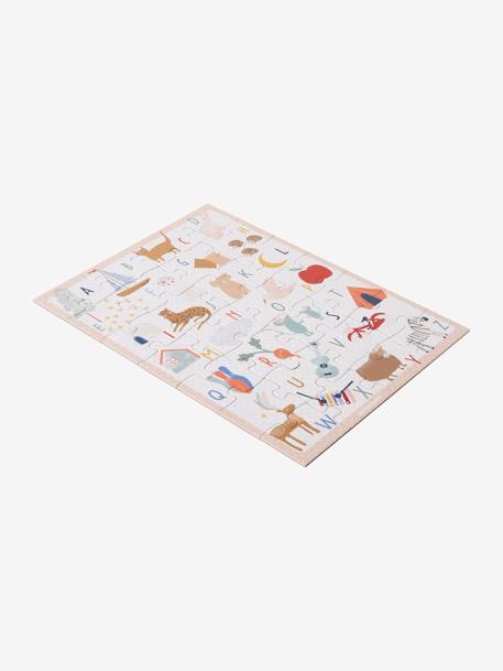 28-delige kartonnen alfabetpuzzel beige - vertbaudet enfant 