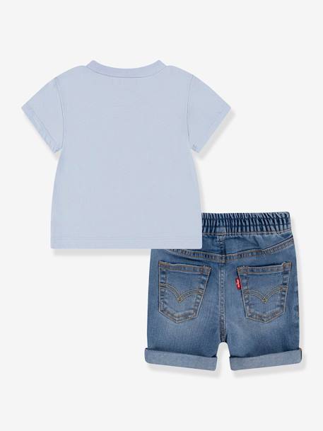 Jongensset met short + T-shirt Levi's® hemelsblauw - vertbaudet enfant 