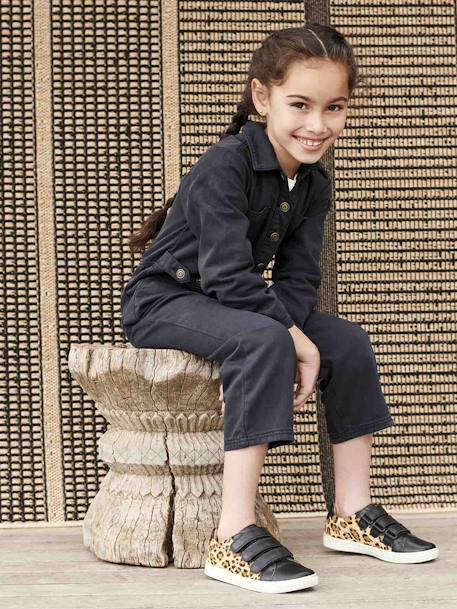 Combinaison fille style worker anthracite - vertbaudet enfant 
