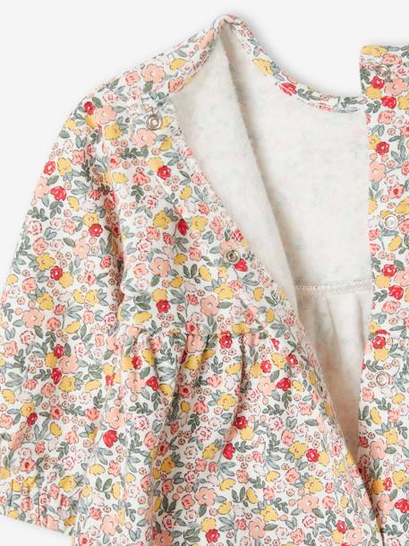 Ensemble bébé fille 3 pièces robe cardigan bandeau bleu grisé+corail+vert+vieux rose - vertbaudet enfant 