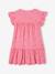 Robe brodée fleurs fille en maille froissée rose bonbon - vertbaudet enfant 