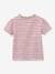Tee-shirt marinière fille tissu Liberty - coton bio CYRILLUS framboise - vertbaudet enfant 