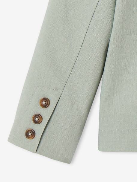 Veste garçon cérémonie en coton/lin beige+beige clair+bleu+marine foncé+vert sauge - vertbaudet enfant 