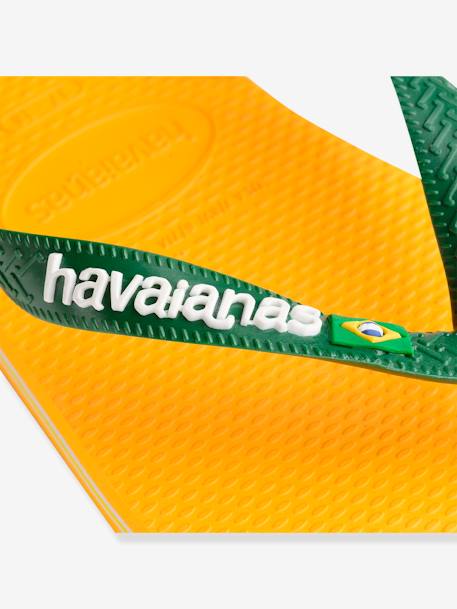 Teenslippers voor kinderen Brasil Logo HAVAIANAS® geel+perzik - vertbaudet enfant 