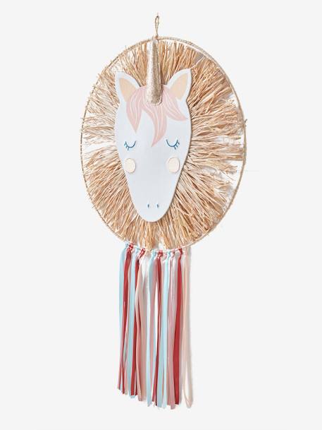 Attrape-rêves en raphia Licorne rose - vertbaudet enfant 