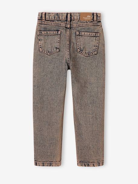 Jean Mom surteint fille vieux rose - vertbaudet enfant 