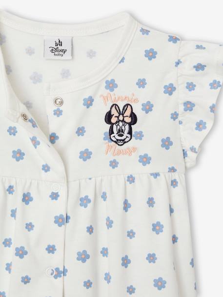 Combinaison short bébé fille Disney Minnie blanc imprimé - vertbaudet enfant 