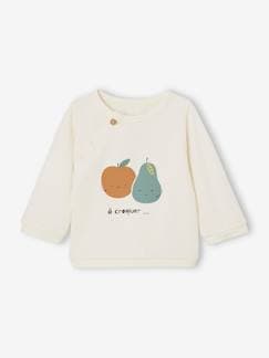Baby-Trui, vest, sweater-Babysweater fruit met opening voorkant