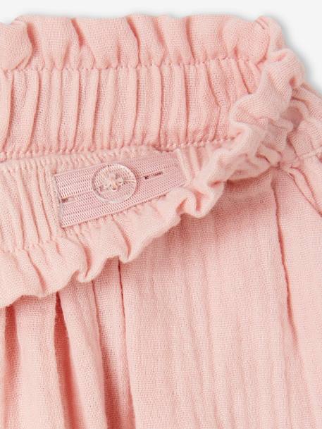 Kleurrijke rok van katoenen gaas voor meisjes beige+grijsblauw+oudroze+paars+rozen+saliegroen - vertbaudet enfant 