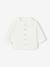 Chemise bébé col mao en gaze de coton personnalisable écru+vert foncé - vertbaudet enfant 