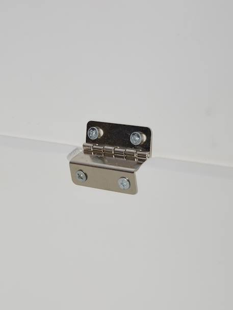 Coffre à jouets LIGNE CONFETTI blanc / bois+VERT - vertbaudet enfant 