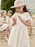 Robe cérémonie fille tulle brodé fleurs vanille - vertbaudet enfant 