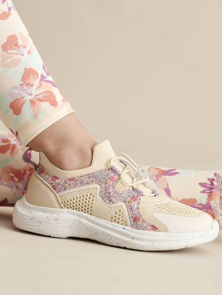 Baskets sport élastiquées fille semelle épaisse lot beige - vertbaudet enfant 