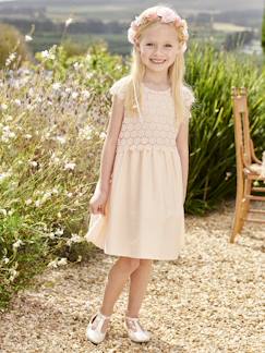 -Robe cérémonie fille effet 2 en 1 haut en macramé 