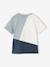 T-shirt garçon colorblock sport manches courtes gris chiné+vert d'eau - vertbaudet enfant 