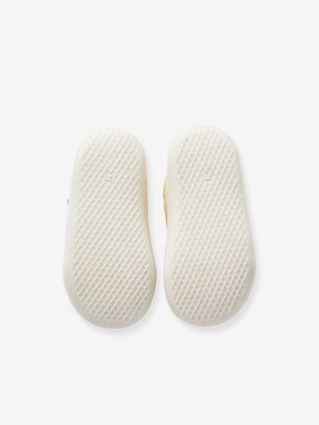 Bottillons scratchés cuir souple bébé premiers pas bordeaux+jaune pâle+marine+or+rose - vertbaudet enfant 