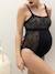 Body grossesse et allaitement Dahlia CACHE-COEUR noir - vertbaudet enfant 