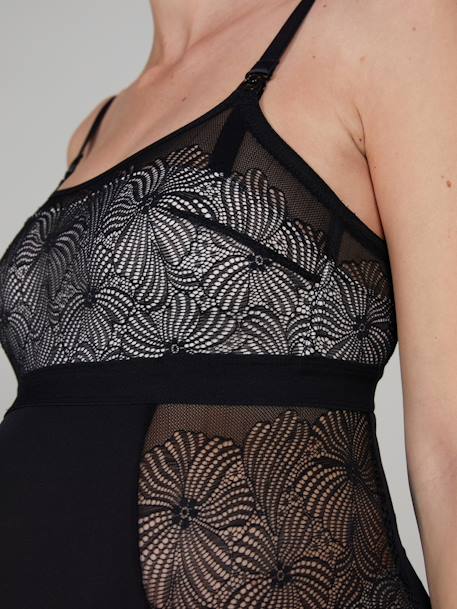 Body grossesse et allaitement Dahlia CACHE-COEUR noir - vertbaudet enfant 