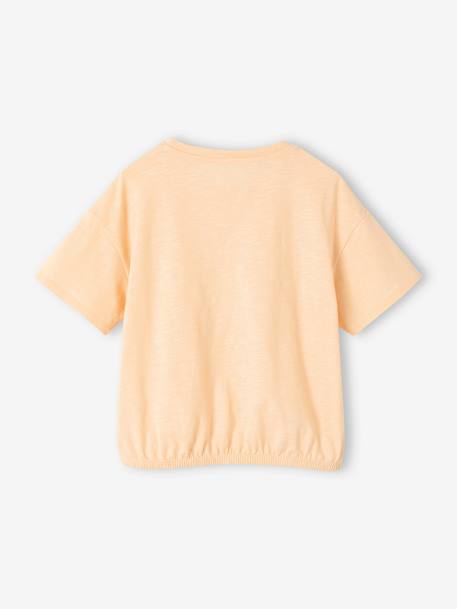 Tee-shirt blouse élastiqué Freedom fille abricot poudré - vertbaudet enfant 