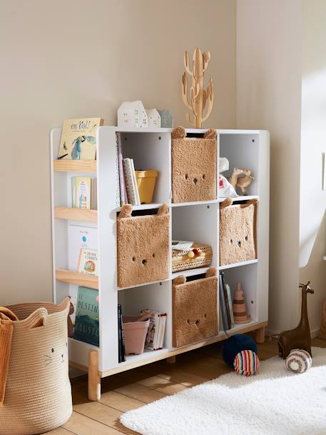 Bac de rangement en sherpa Ourson camel - vertbaudet enfant 