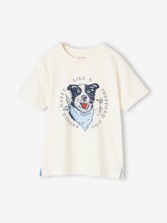Jongens-T-shirt, poloshirt, souspull-Jongensshirt met hondenmotief