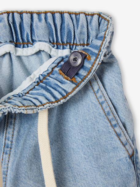 Wijde jongensbroek, eenvoudig aan te trekken gebleekt denim+grijs+ongewassen denim+stone+zwart denim - vertbaudet enfant 