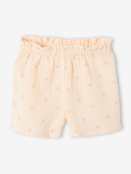 Pyjashort fille en gaze de coton rose - vertbaudet enfant 
