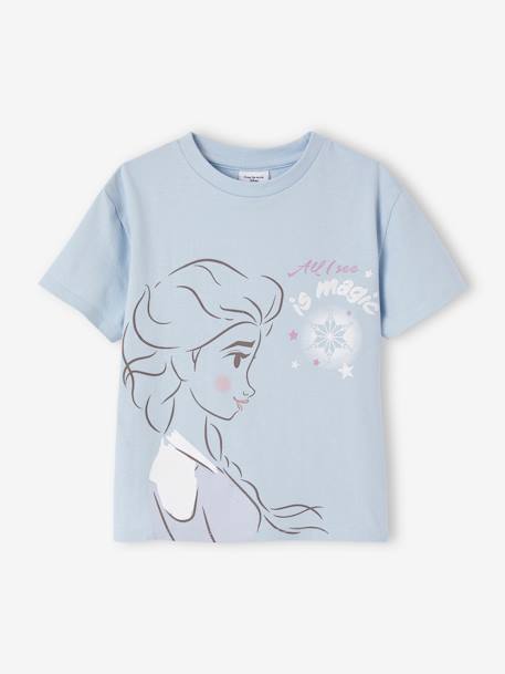 Tee-shirt fille Disney Reine des Neiges bleu ciel - vertbaudet enfant 