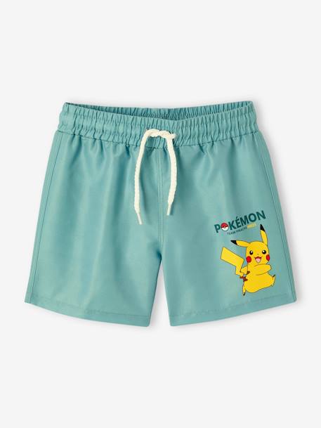Short de bain microfibre garçon Pokemon vert sauge - vertbaudet enfant 
