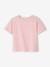 Tee-shirt marinière personnalisable fille manches courtes rayé rose - vertbaudet enfant 