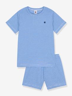 Jongens- Pyjama, surpyjama-Gestreepte korte jongenspyjama PETIT BATEAU