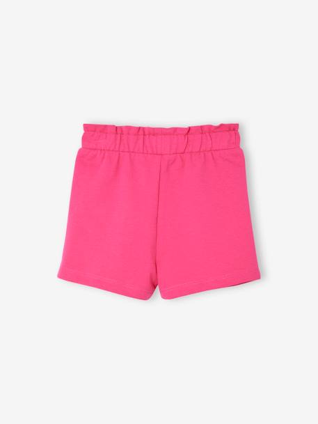 Fleece babyshort in paperbag-stijl fuchsia - vertbaudet enfant 