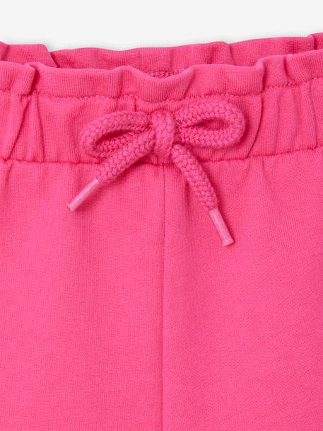 Fleece babyshort in paperbag-stijl fuchsia - vertbaudet enfant 
