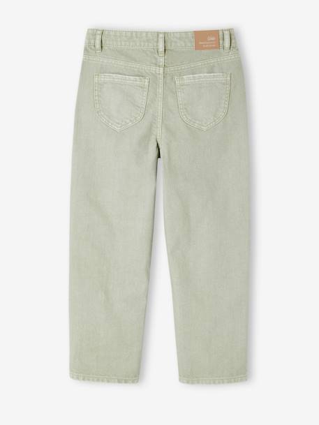 Pantalon droit MorphologiK fille tour de hanches medium blush+vert sauge - vertbaudet enfant 