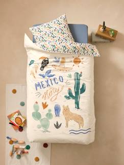 Pack housse de couette + taie d'oreiller MEXICO STORY, avec coton recyclé  - vertbaudet enfant