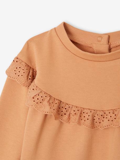 Ensemble bébé fille sweat à volant + legging caramel - vertbaudet enfant 