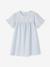Chemise de nuit en popeline légère rayée rayé bleu - vertbaudet enfant 