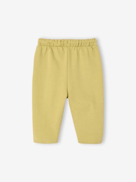 Fleece babybroek met elastische taille geel - vertbaudet enfant 