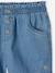 Short fille en denim léger facile à enfiler denim bleached+stone - vertbaudet enfant 