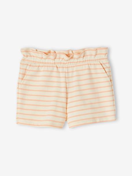 Lot de 2 shorts fille molleton léger abricot - vertbaudet enfant 