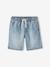 Bermuda garçon jean facile à enfiler bleu imprimé+denim gris+double stone+rayé bleu+stone - vertbaudet enfant 