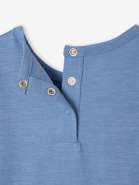 Baby-T-shirt 'paradis' korte mouwen blauw+ecru - vertbaudet enfant 