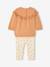 Ensemble bébé fille sweat à volant + legging caramel - vertbaudet enfant 