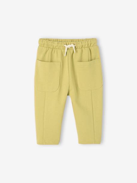 Fleece babybroek met elastische taille geel - vertbaudet enfant 