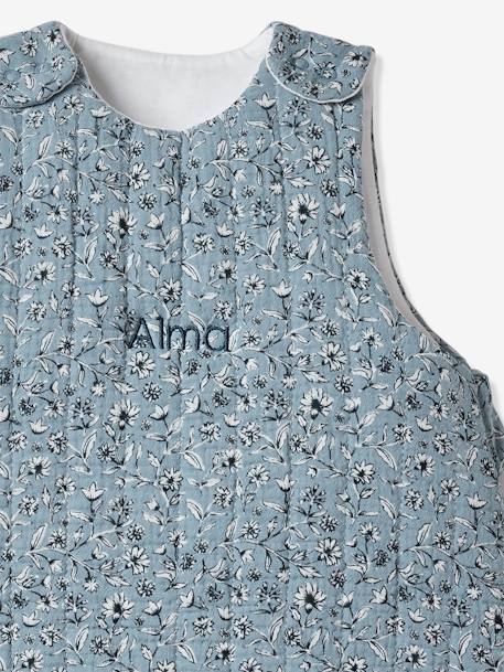 Gigoteuse en gaze de coton INDIA personnalisable bleu imprimé - vertbaudet enfant 