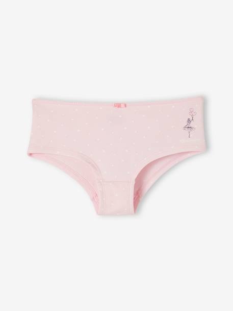 Lot de 4 shorties ballerine fille en coton bio écru - vertbaudet enfant 