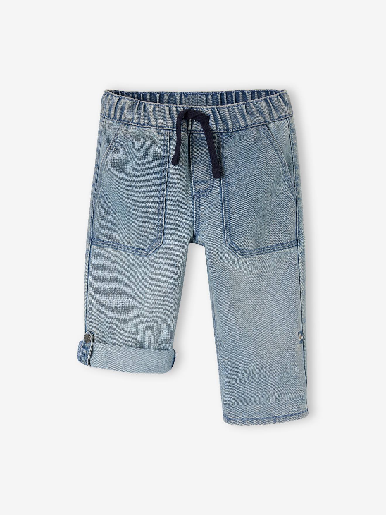 Jeans Baggy Garçon Avec Ceinture élastique - Pantalon Cargo Décontracté En Denim, Style Hip-hop Y2K Pour Printemps/automne