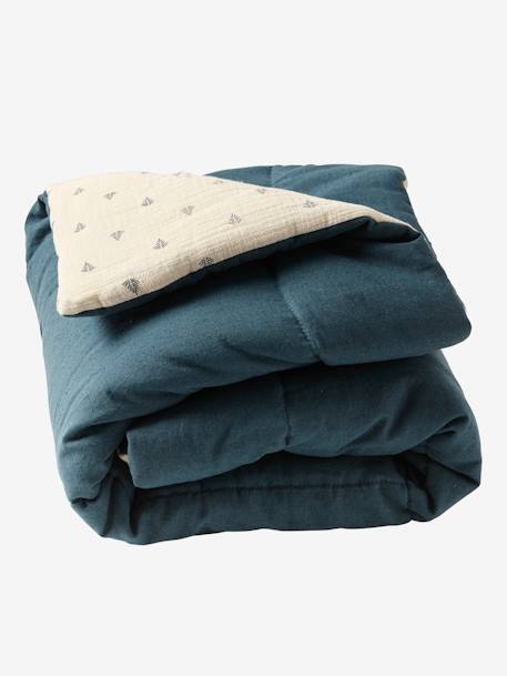 Tapis de sol / Fond de parc NAVY SEA, contient du lin indigo - vertbaudet enfant 