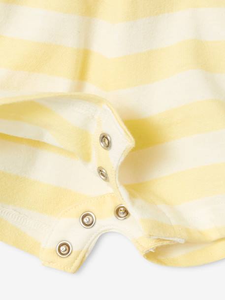 Kort babypakje Basics geel, gestreept+koraal - vertbaudet enfant 
