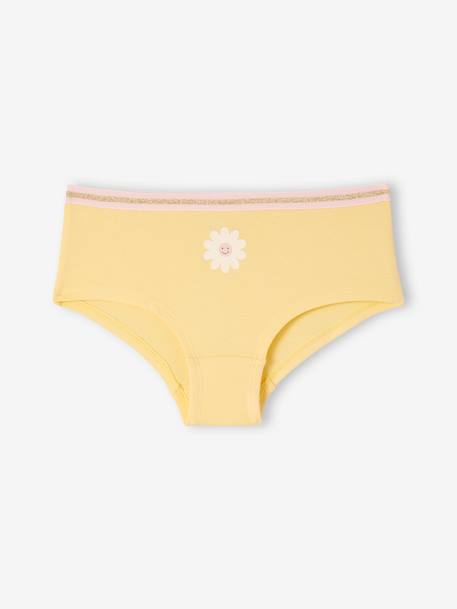 Lot de 7 shorties fleurs fille en coton bio rose - vertbaudet enfant 